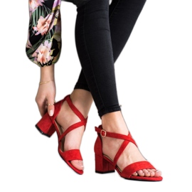 Sandaler med Sergio Leone -ränder röd