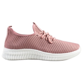 SHELOVET Bekväma slip-on sneakers rosa