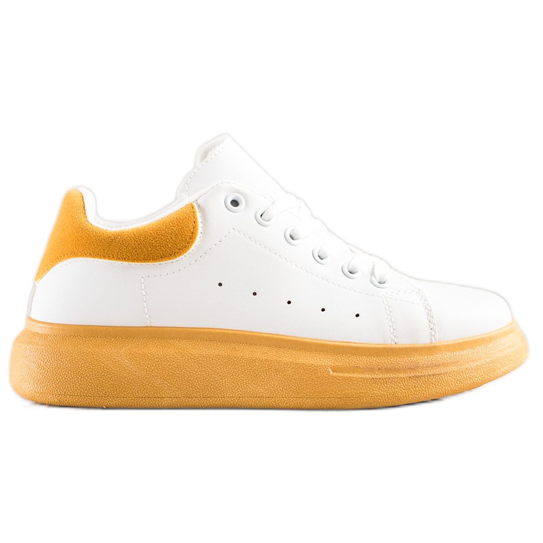 SHELOVET Sneakers På Den Gula Plattformen vit