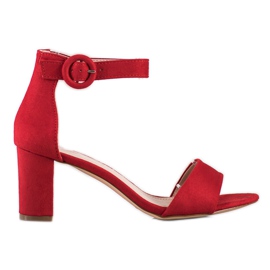 Evento Klassiska högklackade sandaler röd