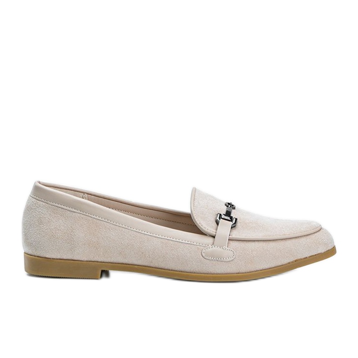 Loafers i ekologisk mocka i beige med juliette