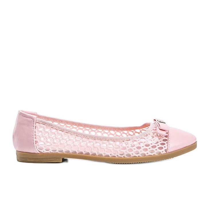 Kaley rosa öppnade ballerinor