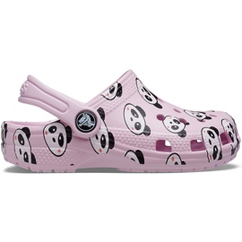 Crocs för barn Classic Panda Print Träsko ljusrosa 206999 6GD