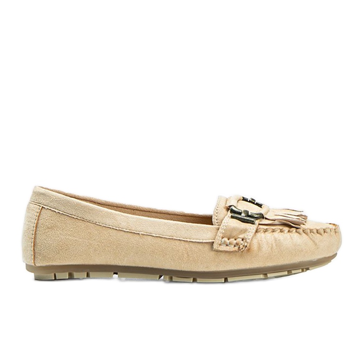 Beige eko-mocka loafers från Maia