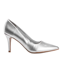 Silverpumpar i ekoläder Ally