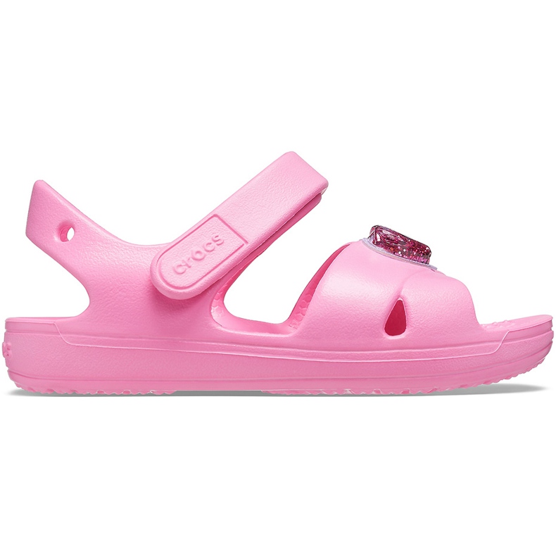 Crocs barn sandaler Classic Cross Strap Charm rosa 206947 669