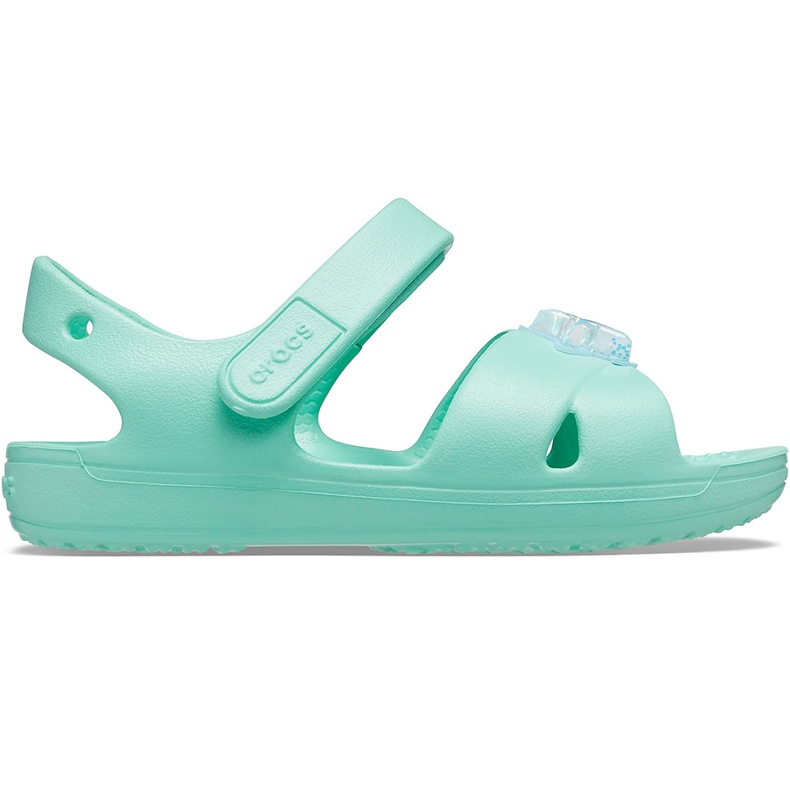 Crocs barnsandaler Classic Cross Strap Charm mint 206947 3U3 grön