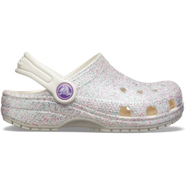 Crocs barn Classic Glitter Trä färgstark 205441 159 mångfärgad