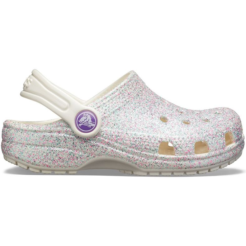 Crocs barn Classic Glitter Trä färgstark 205441 159 mångfärgad