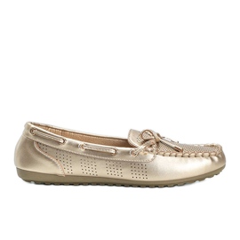 Golden Esther loafers med ekologiskt läder gyllene