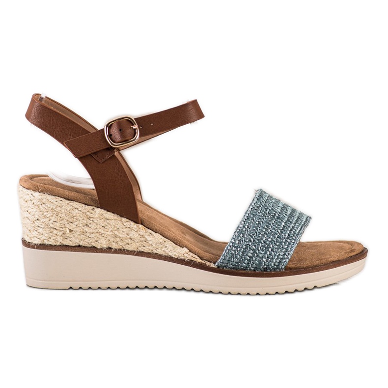 Evento Lätta flätade sandaler Bästsäljare brun blå