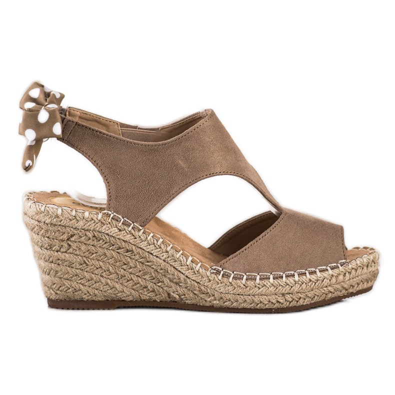 Evento Espadrilles sandaler med rosett brun
