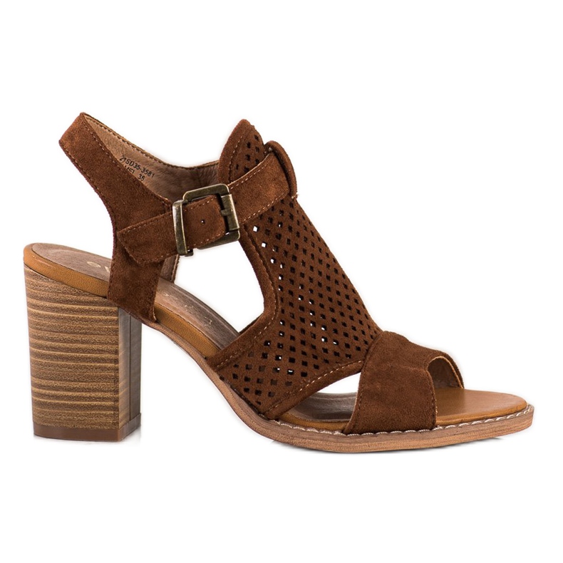 Evento Openwork sandaler på våren brun