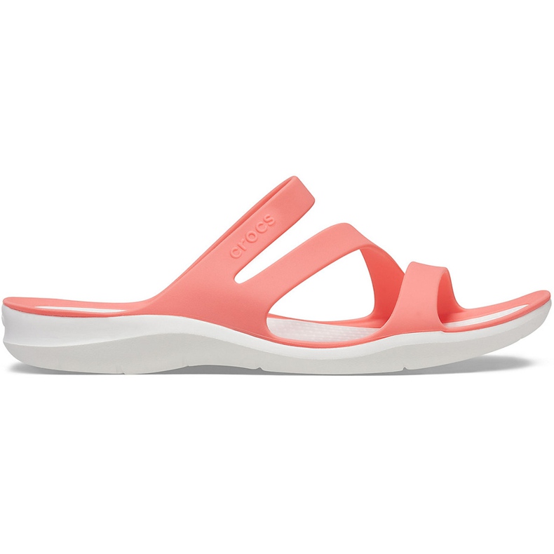 Crocs Tofflor Dam Swiftwater Coral-White 203998 6SL vit mångfärgad