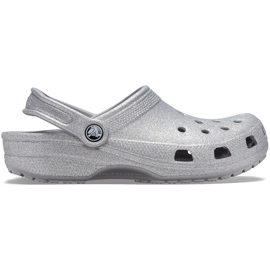 Silver Crocs Classic Glitter Clog Dam 205942 040