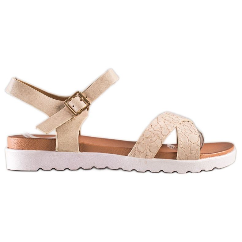 Weide Beige sandaler med ekoläder