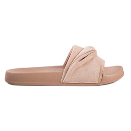 Bekväma VINCEZA mocka tofflor brun