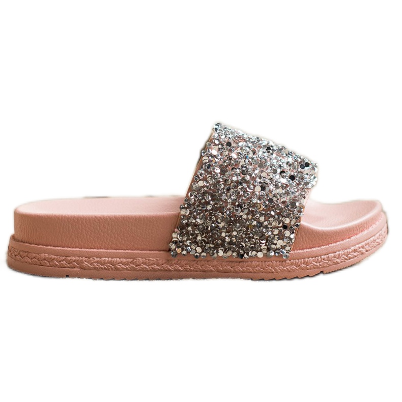 Seastar Trendiga tofflor på plattformen rosa mångfärgad