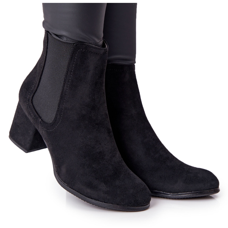 PJ1 Kvinnors varma stövlar Jodhpur stövlar Svart Juliette