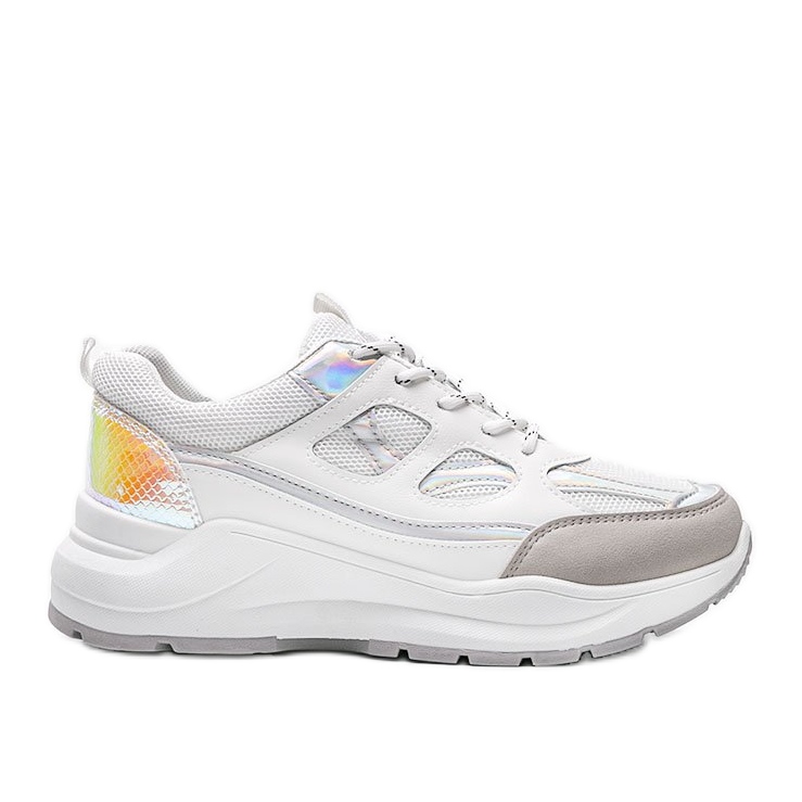 Vita sneakers på en tjock Aliza sula