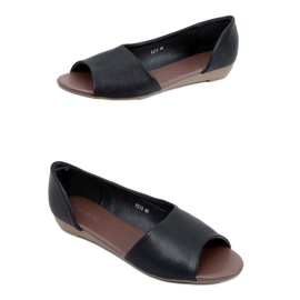 Svart utskurna ballerinor 8278 Svart