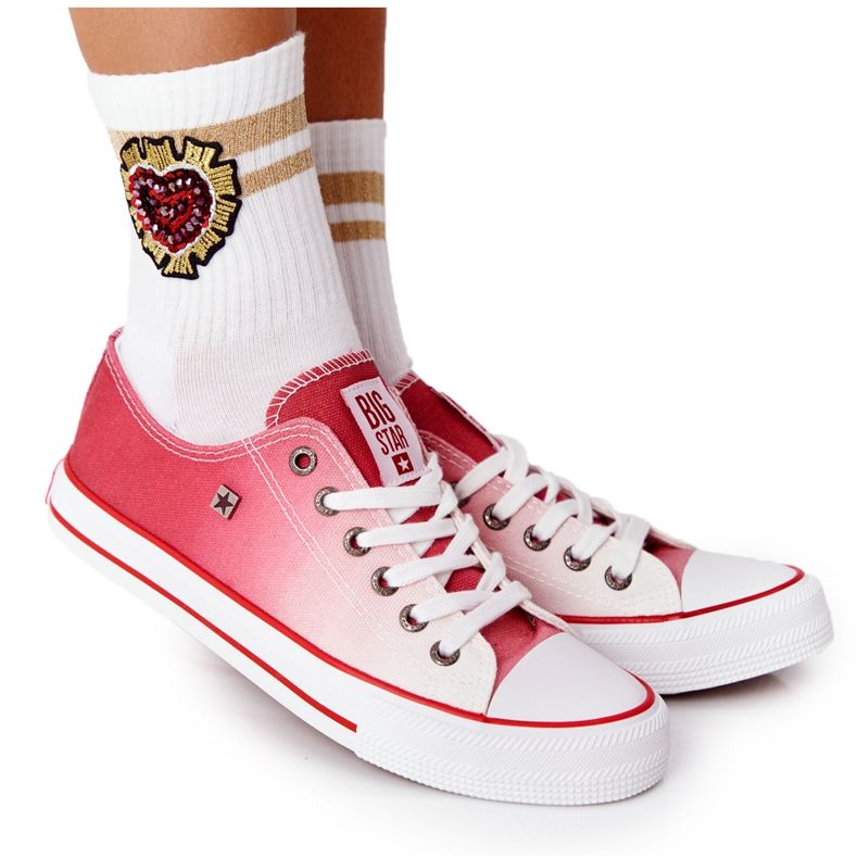 Dam Sneakers Big Star HH274130 Ombre Röd vit