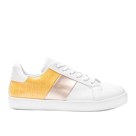 Haille pastell vita och gula sneakers