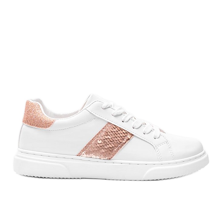 Vita sneakers dekorerade med Ana paljetter