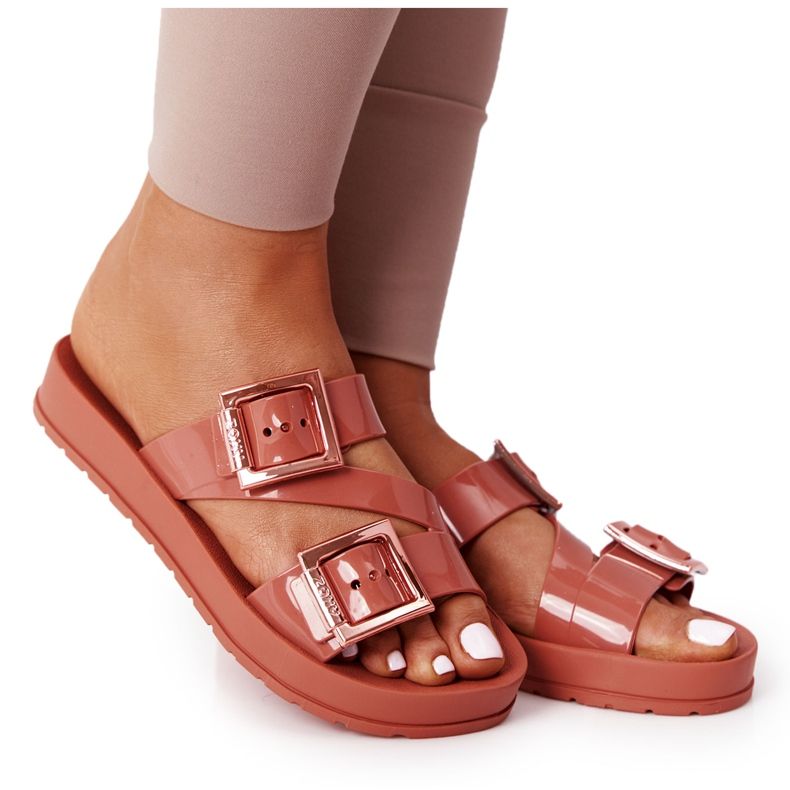 Doftande miljövänliga gummi tofflor ZAXY HH285106 Ceglaste brun