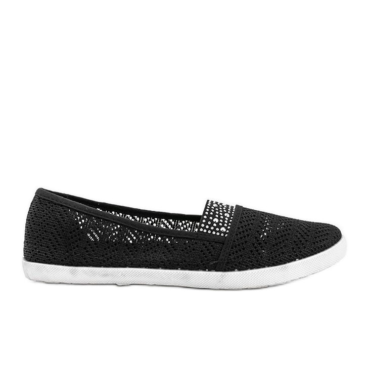 Svarta genomskinliga sneakers med Annabella cubic zirconia