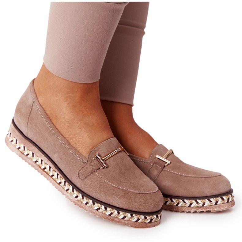 Loafers på Laura Messi 2284 Beige Platform