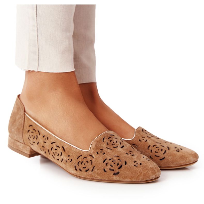 Openwork Loafers Sergio Leone BL627 Röd brun