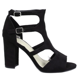 Svarta högklackade sandaler 168-231 Svart