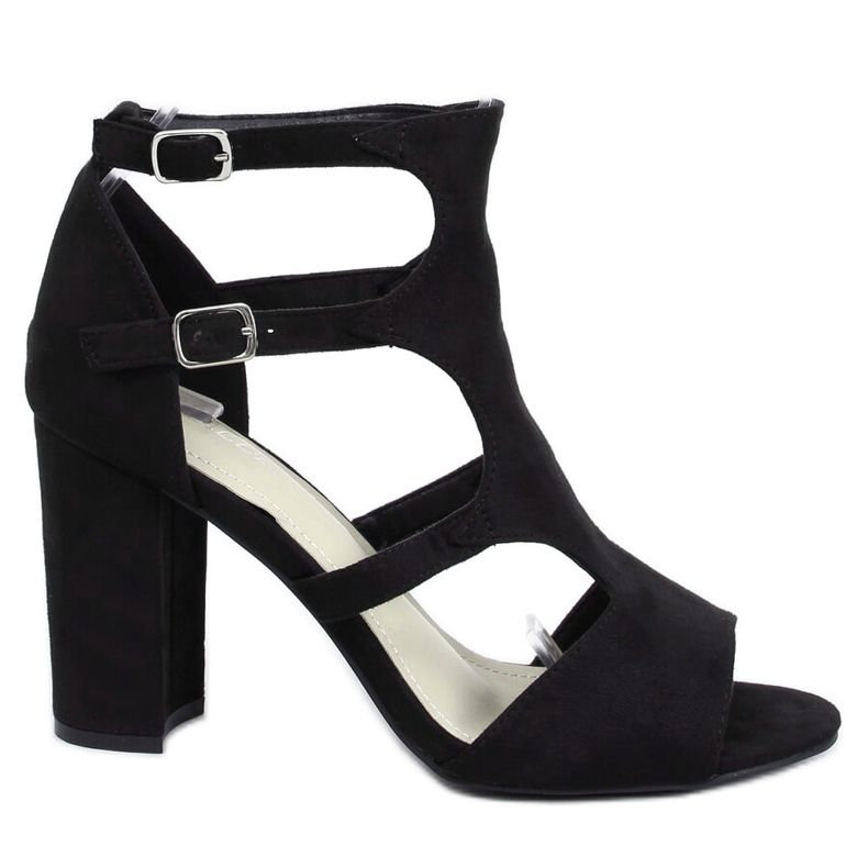 Svarta högklackade sandaler 168-231 Svart