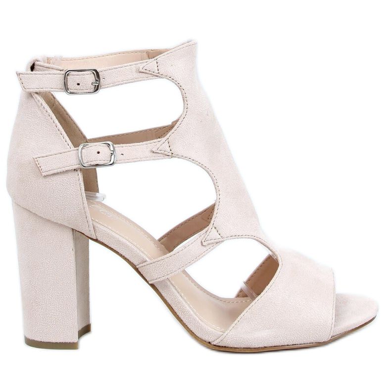 Beige högklackade sandaler 168-231 Beige