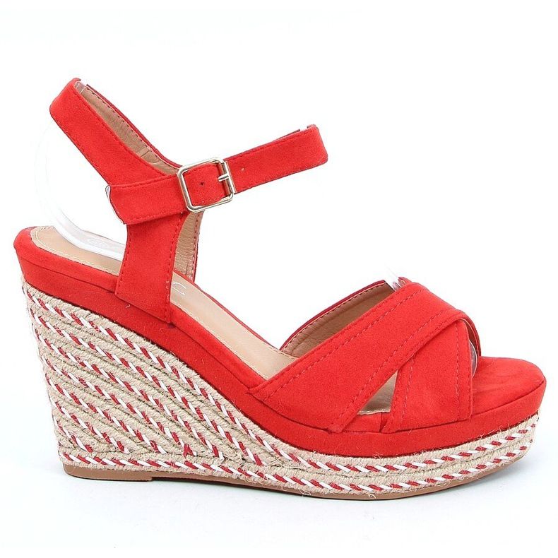 Röda kilsandaler WH-255 Röd
