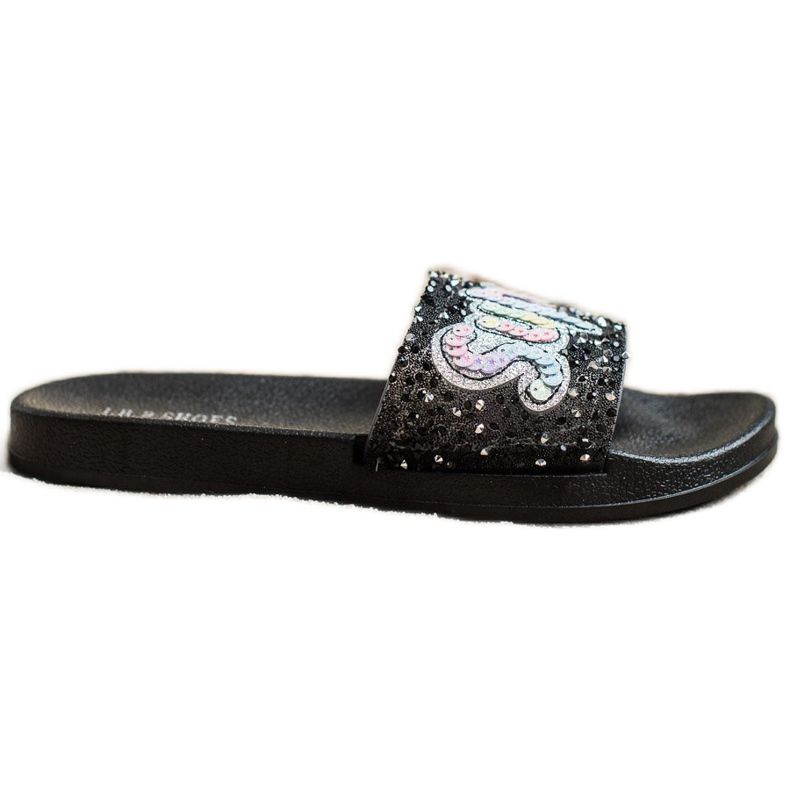 SHELOVET Super paljett tofflor svart