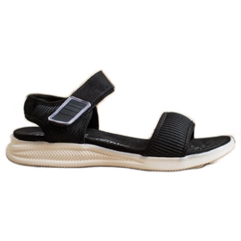 Evento Bekväma sandaler med kardborreband svart