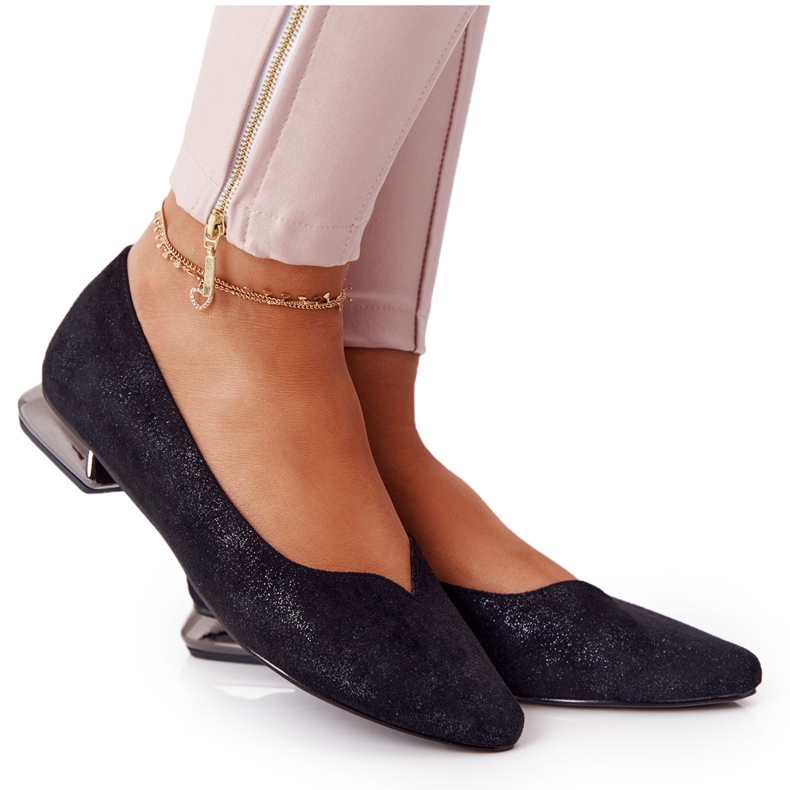 Ballerinor På Silverklack Vinceza 21-10601 Svart mångfärgad