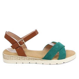 Gröna damsandaler 1031-15 Gröna brun