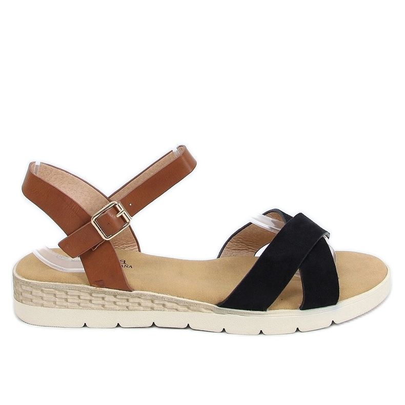 Svarta damsandaler 1031-15 Svart brun