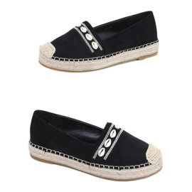 Svart Espadrilles med skal 6771 Svart