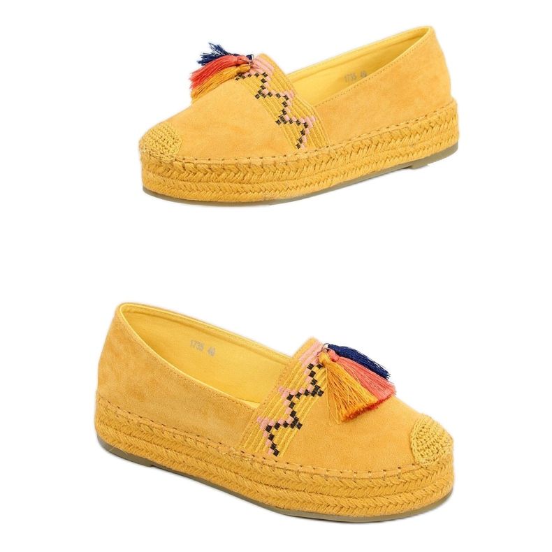 Honungkantade espadriller 1735 Gul