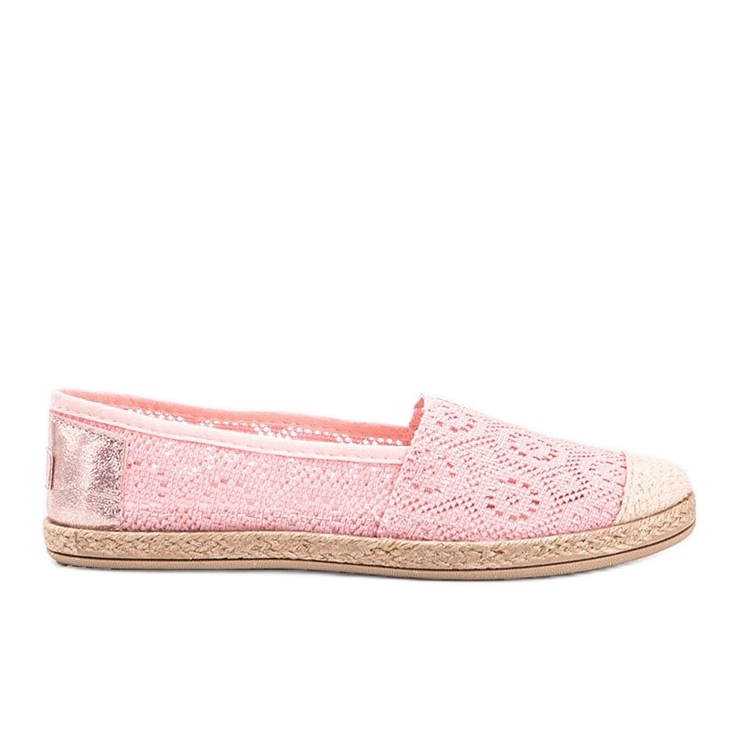 Mandys rosa tyg espadriller
