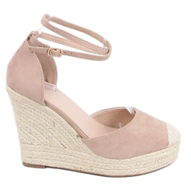 Espadriller på en beige kil 3010 Beige
