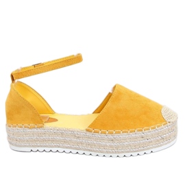 Espadrilles honungssandaler 2138 Gul