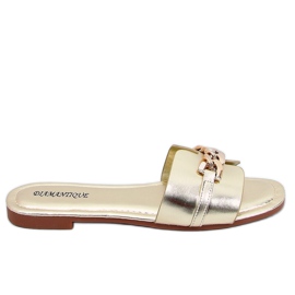 Golden HY23-01 Guldtofflor med kedja gyllene