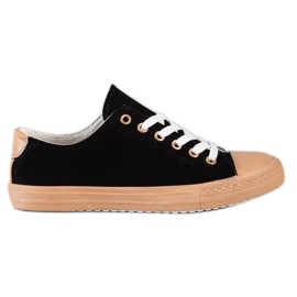 SHELOVET Textil sneakers svart