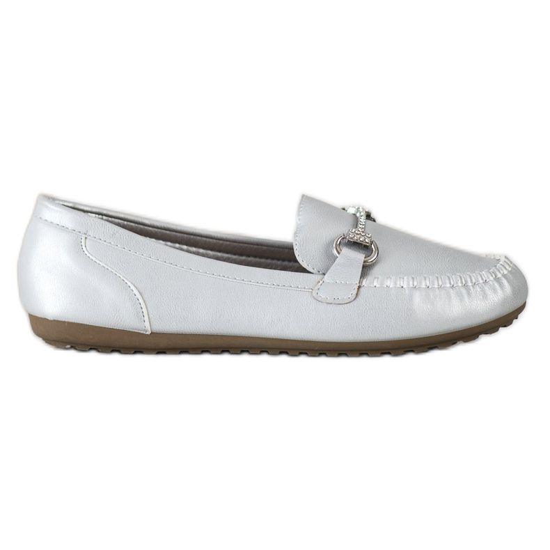 Queentina Eleganta Loafers med Cubic Zirconia silver-