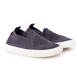 Barns Slip-On Big Star HH374104 gråa slip-on sneakers